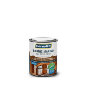 Para maderas, Barniz Marino Aqua tech, Ceresita, 1/4 galón.