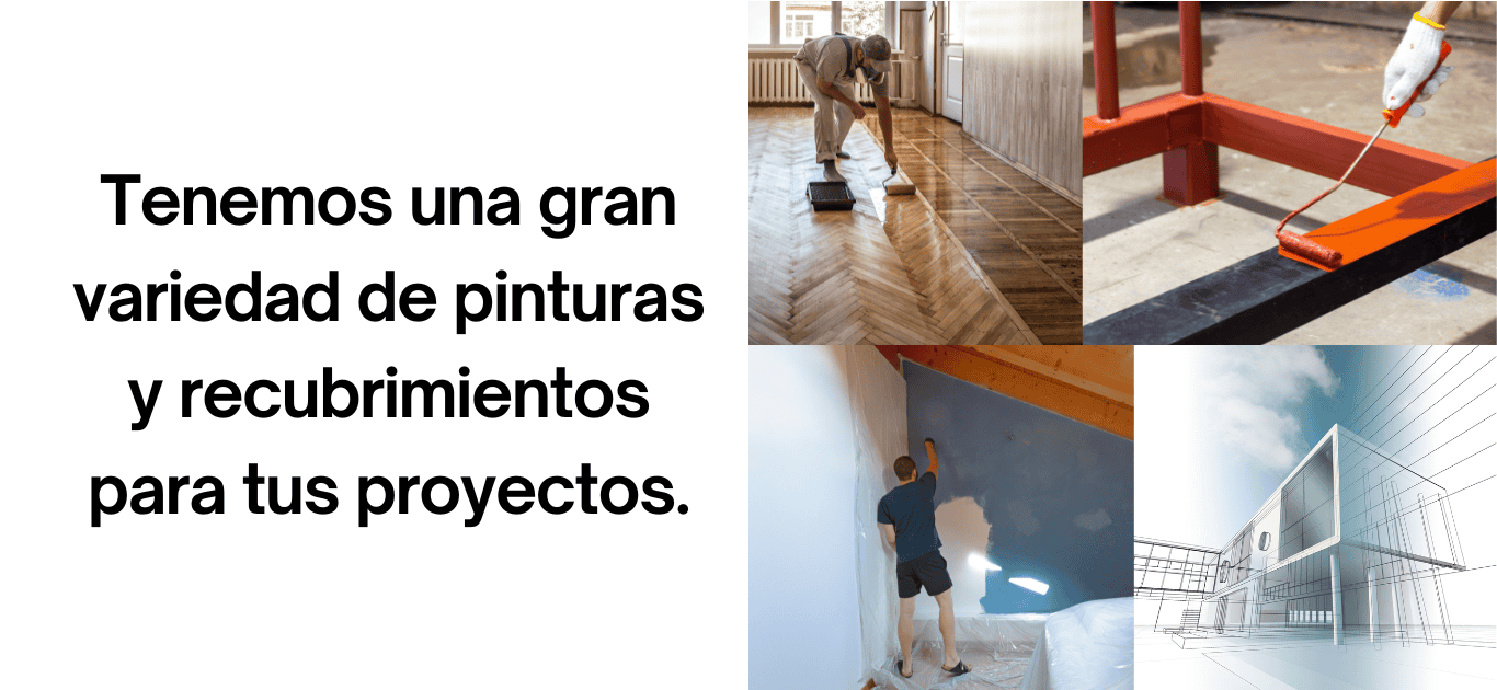Amplia variedad de productos para tus proyectos de pintura. Para interior, exterior, maderas, metales, pisos, piscinas y más.